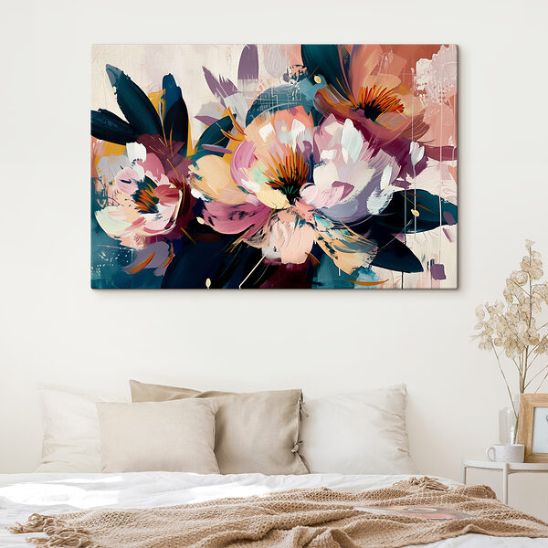 Quadri Quadri Un dipinto raffigurante fiori e foglie (COD: s38799)