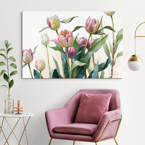 Quadri Un mazzo di fiori rosa e bianchi