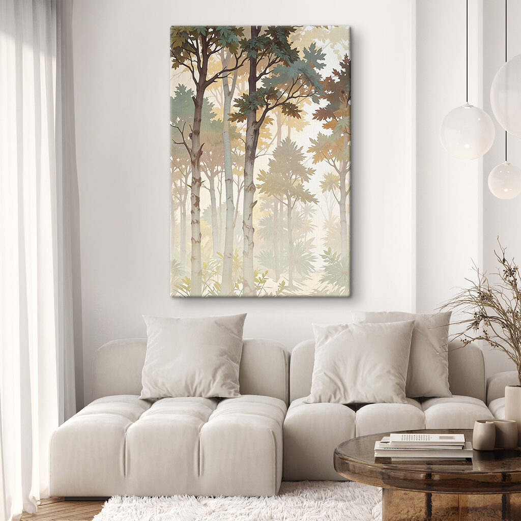 A group of trees with leaves