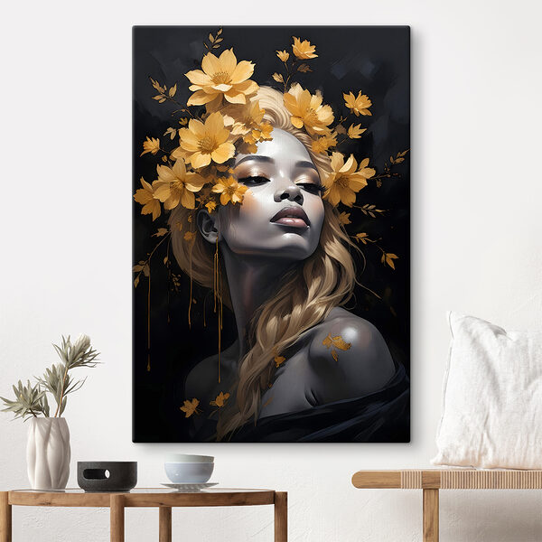 Quadri Una donna con dei fiori tra i capelli