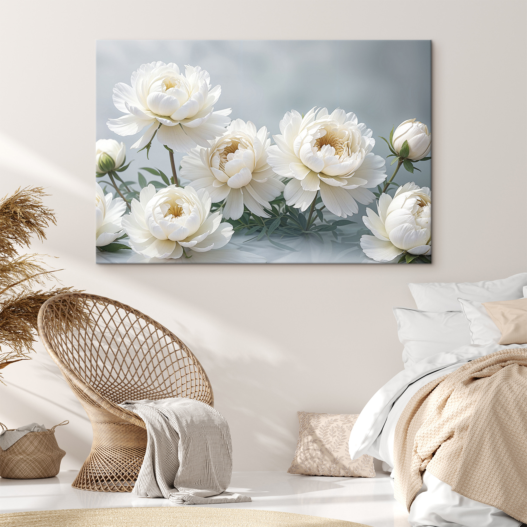 A group of white flowers