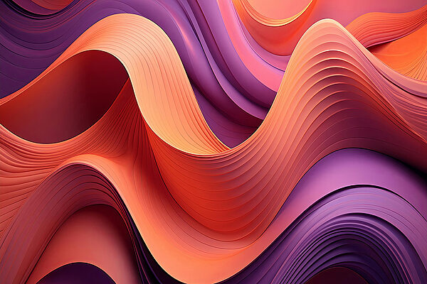 A colorful waves of paper