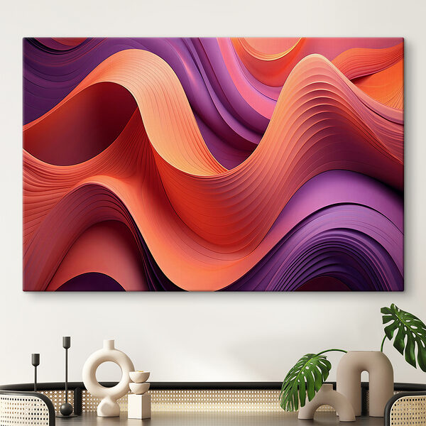 A colorful waves of paper