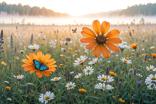A butterfly on a flower