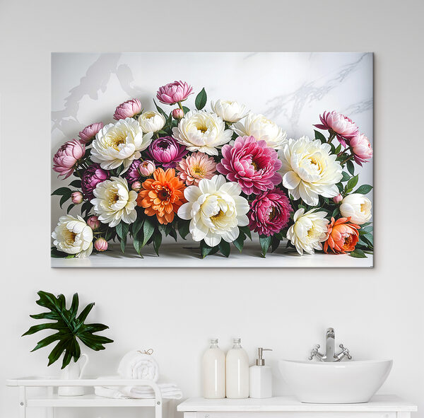 Quadri Un mazzo di fiori su un tavolo