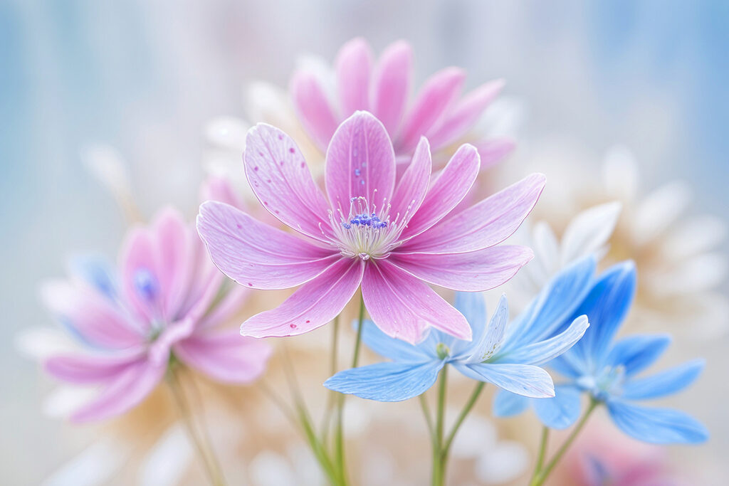 A close up of flowers