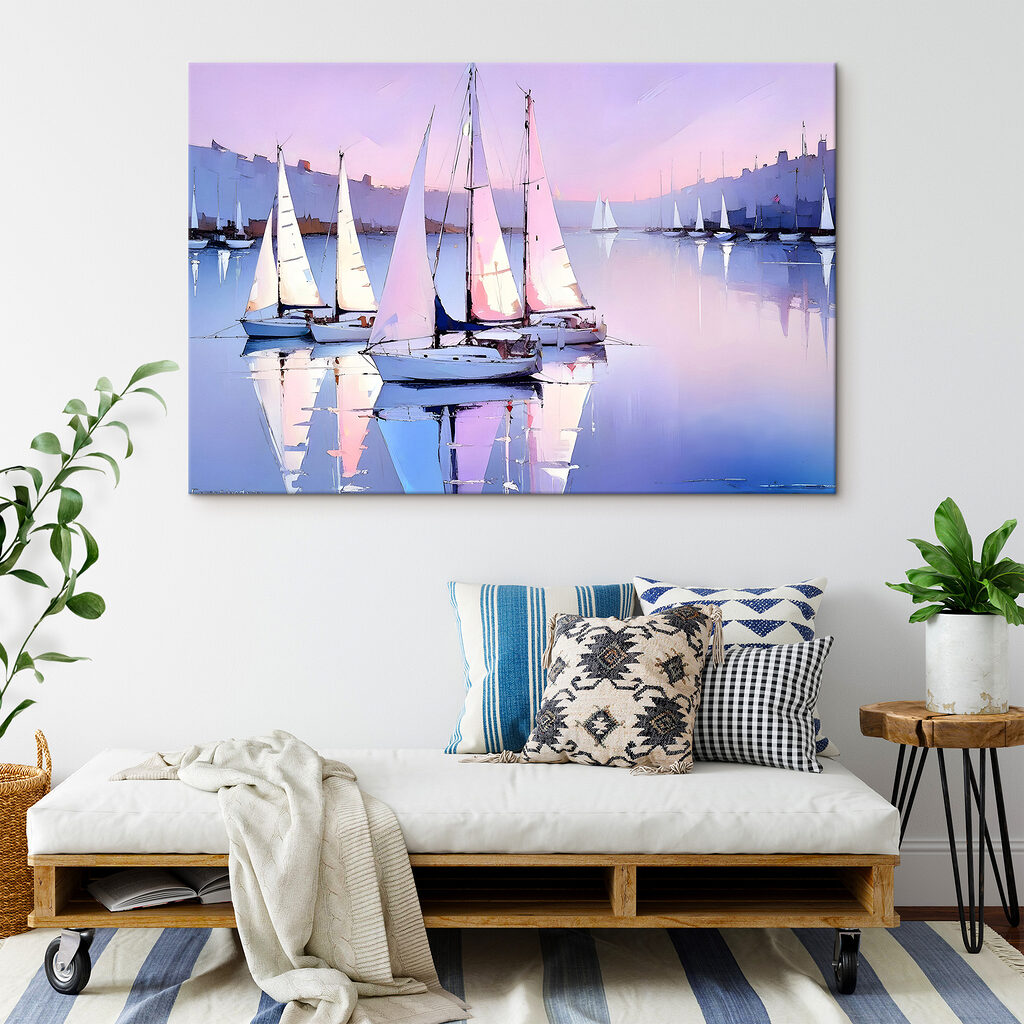 A group of sailboats on water A group of sailboats on water