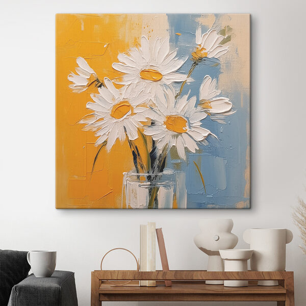 Quadri Un dipinto raffigurante dei fiori in un vaso