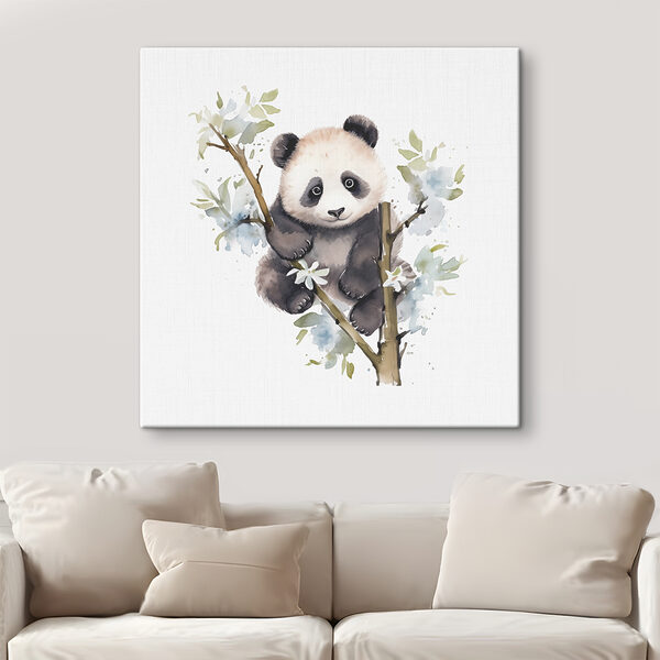 Quadri Un panda su un ramo d'albero