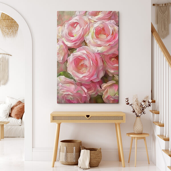 Quadri Quadri Un primo piano di un mazzo di fiori rosa (COD: s38869)