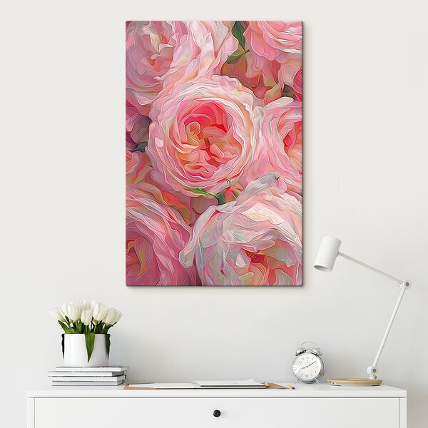 A close up of a bunch of pink flowers