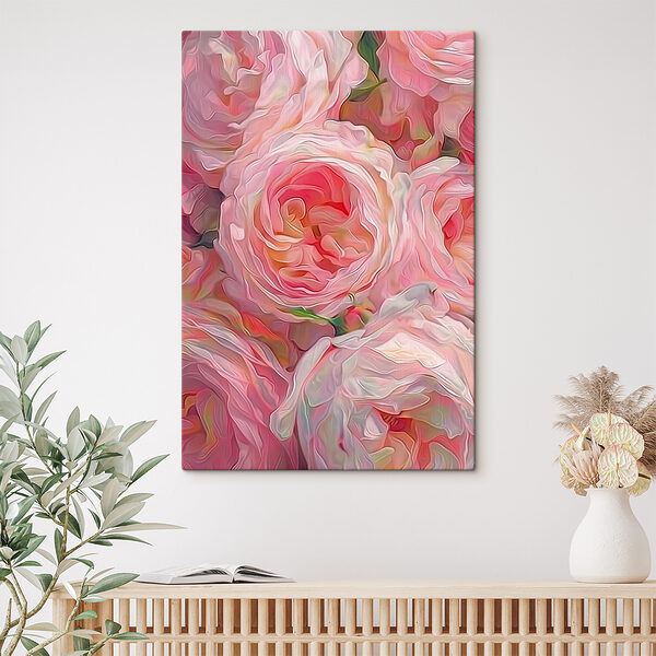 A close up of a bunch of pink flowers