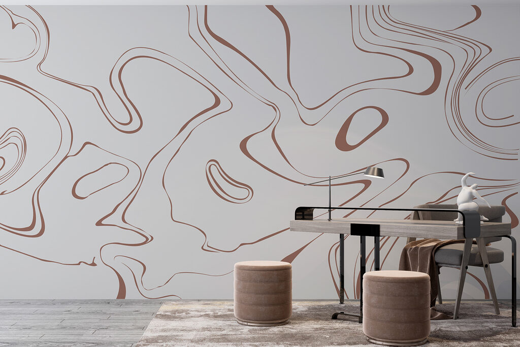 A white and brown swirls