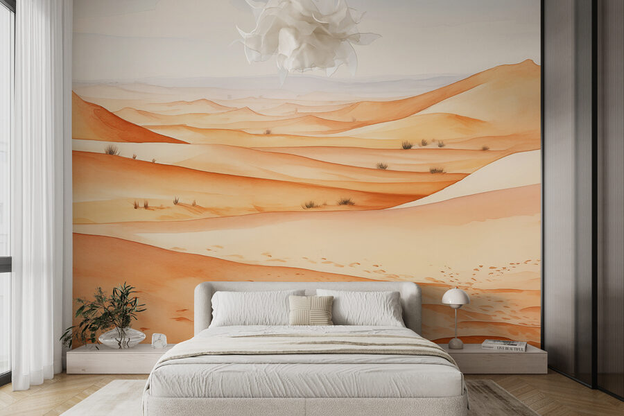 Un paesaggio desertico con dune di sabbia