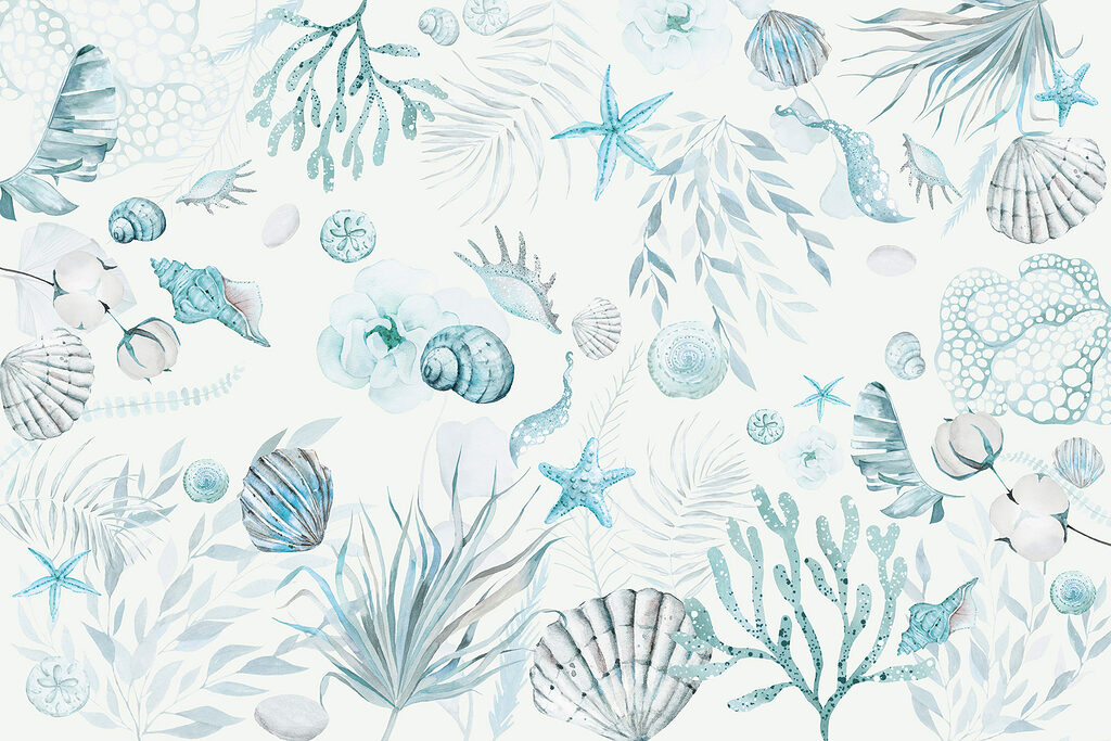 Un disegno di vita marina ad acquerello Un disegno di vita marina ad acquerello