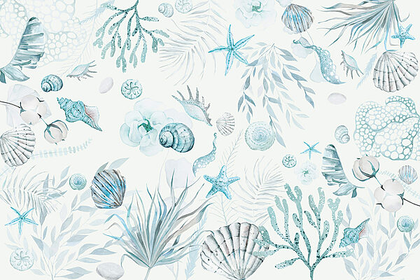 Un disegno di vita marina ad acquerello Un disegno di vita marina ad acquerello
