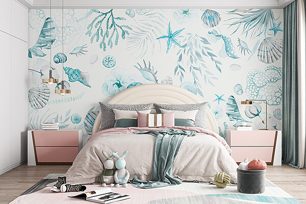 Un disegno di vita marina ad acquerello Un disegno di vita marina ad acquerello