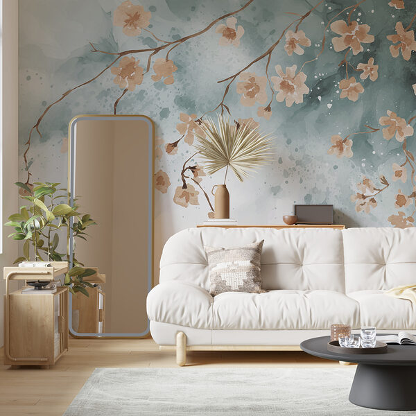 Un dipinto di fiori su un ramo Un dipinto di fiori su un ramo