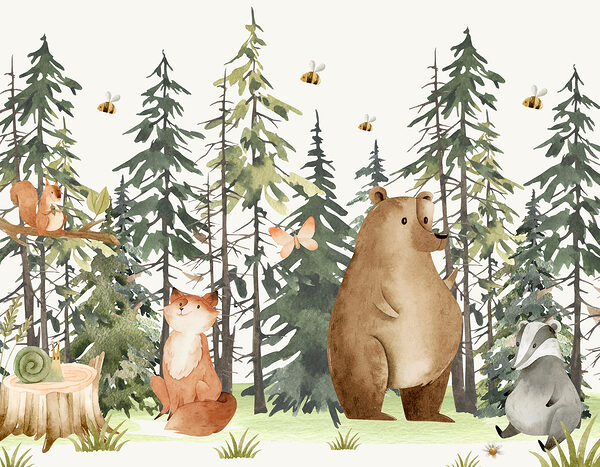 Un gruppo di animali nella foresta Un gruppo di animali nella foresta