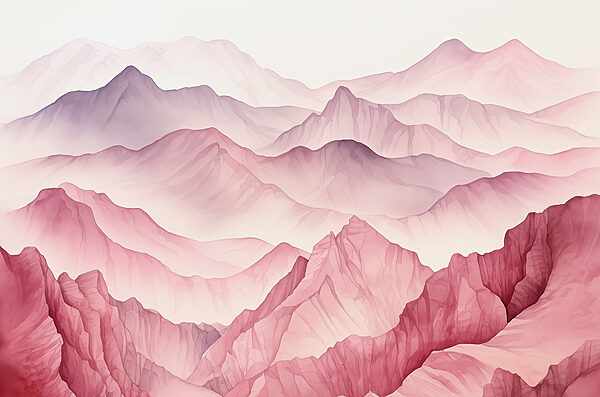 Montagne rosa con nebbia Montagne rosa con nebbia