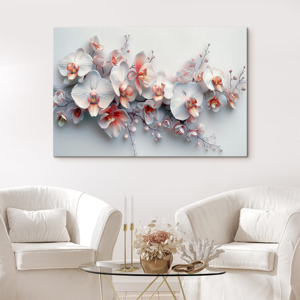 A white and pink flowers