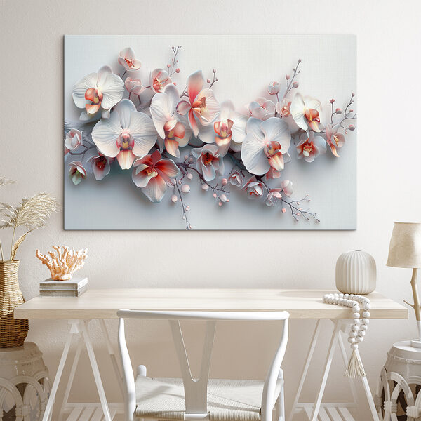 A white and pink flowers