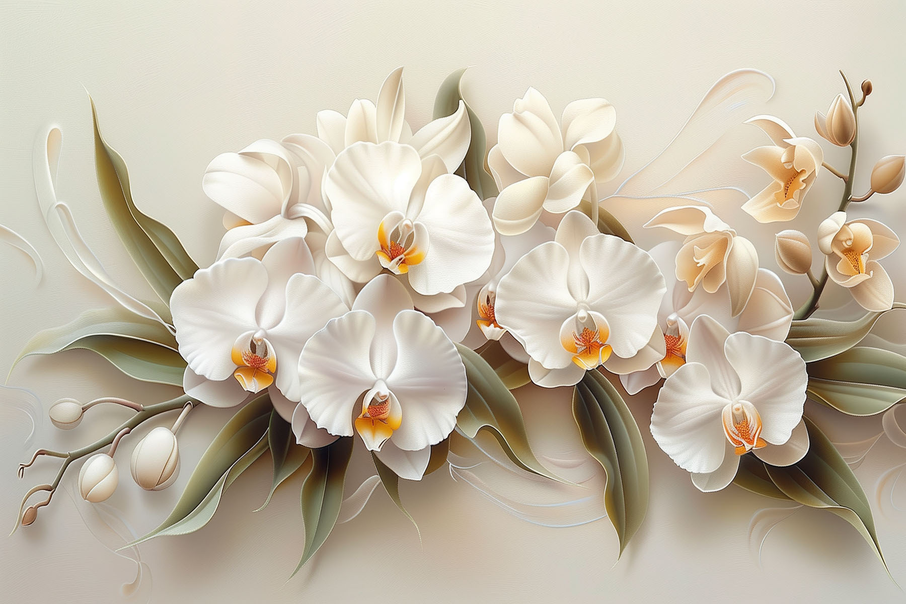 A group of white flowers