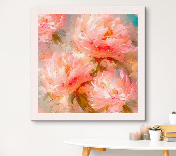 Quadri Un dipinto di fiori rosa