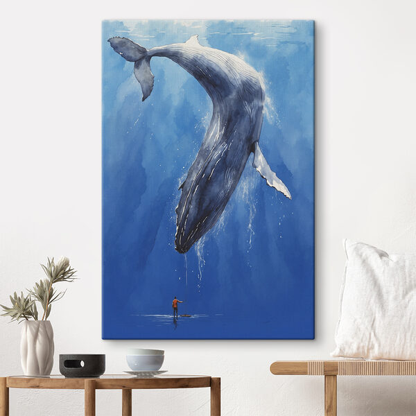 Quadri Quadri Una balena che nuota nell'acqua (COD: s38849)