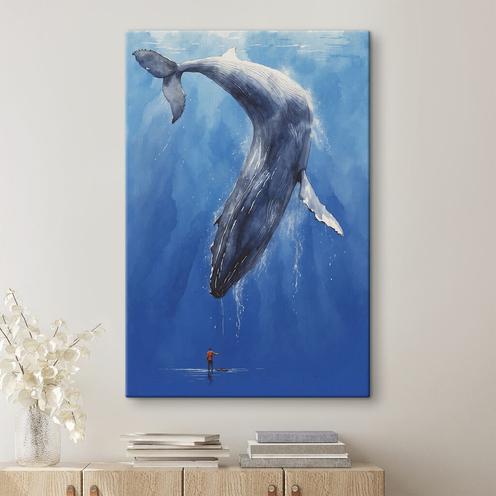 A whale swimming in the water A whale swimming in the water