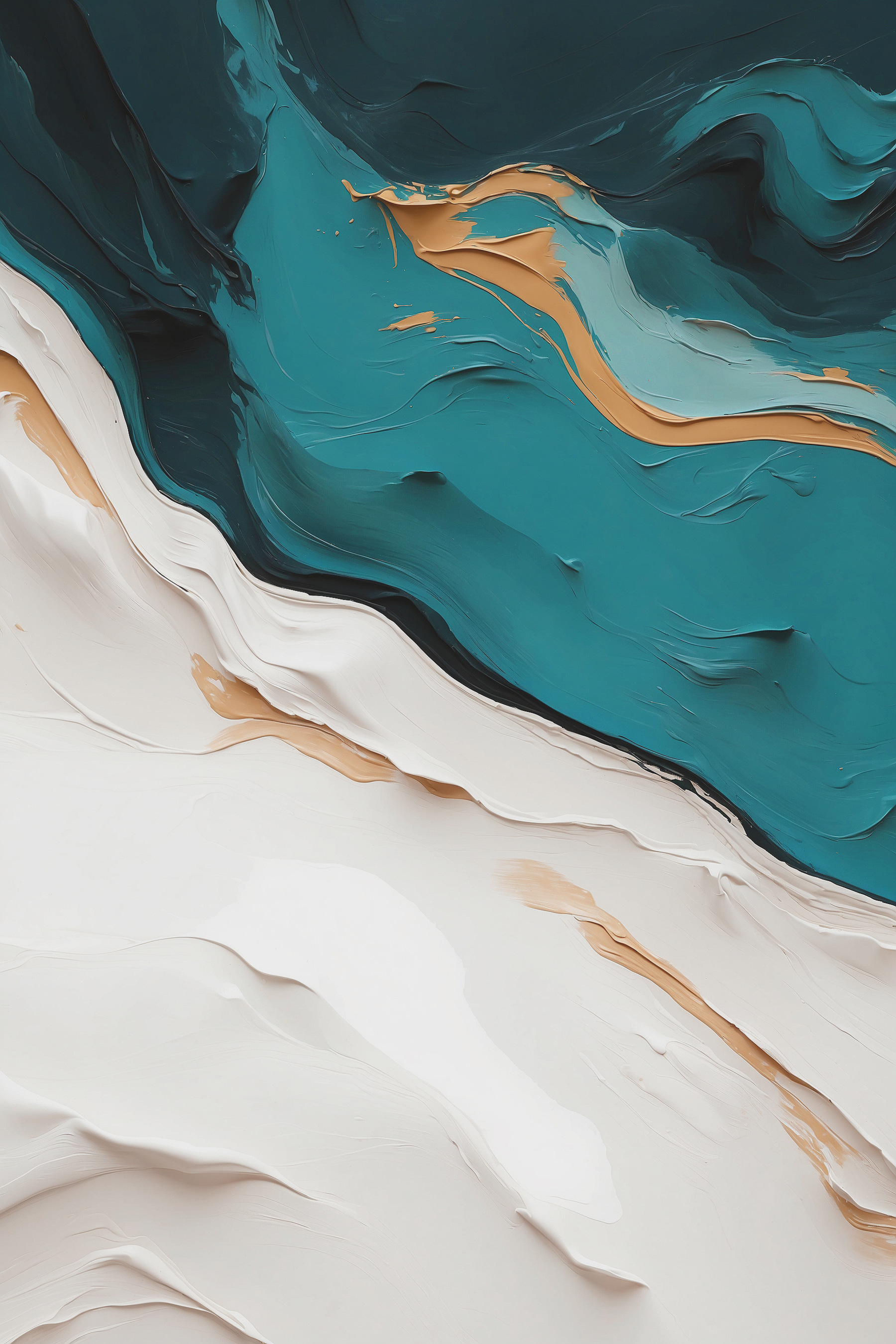 A close up of a painting
