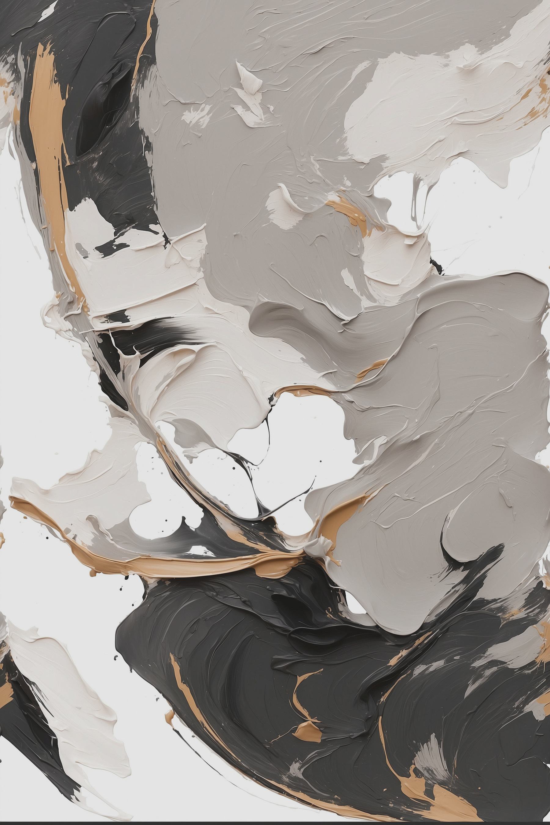 A close up of a painting