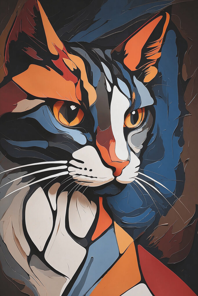 A cat with orange eyes