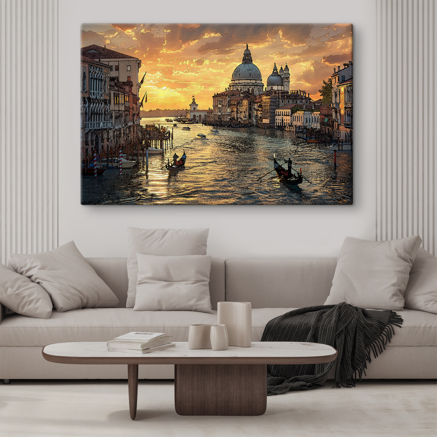A water with boats and buildings in the background A water with boats and buildings in the background