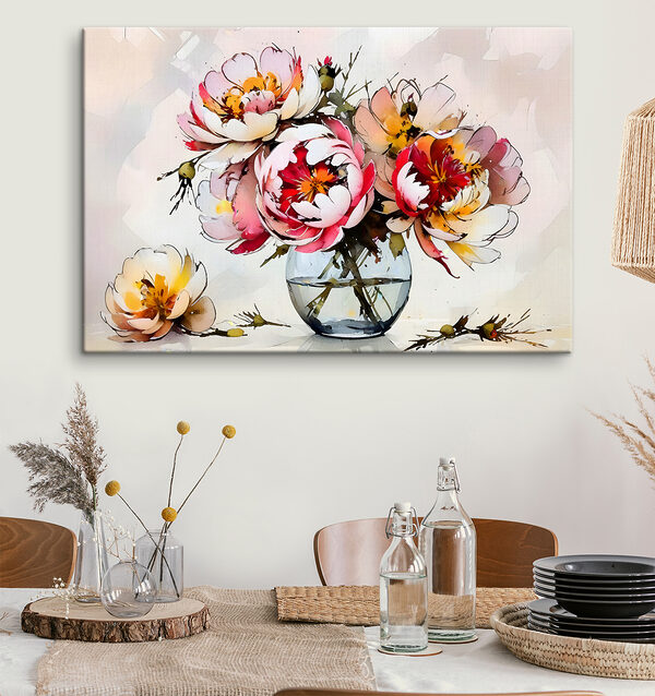 Quadri Quadri Un dipinto raffigurante dei fiori in un vaso (COD: s38965)