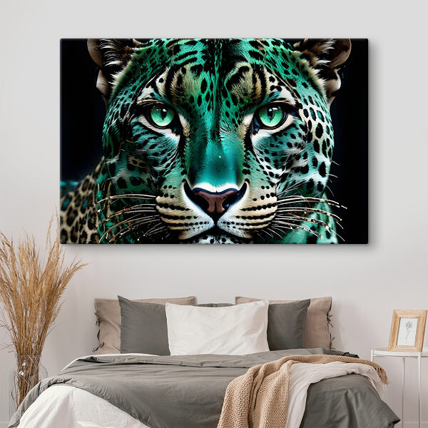 A close up of a leopard