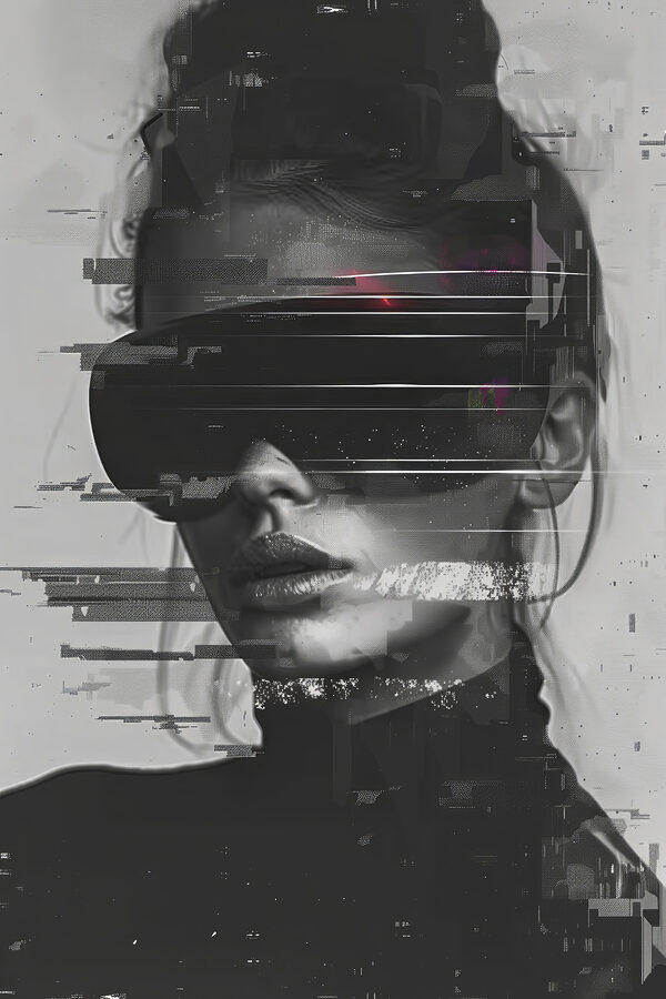 A woman wearing black sunglasses