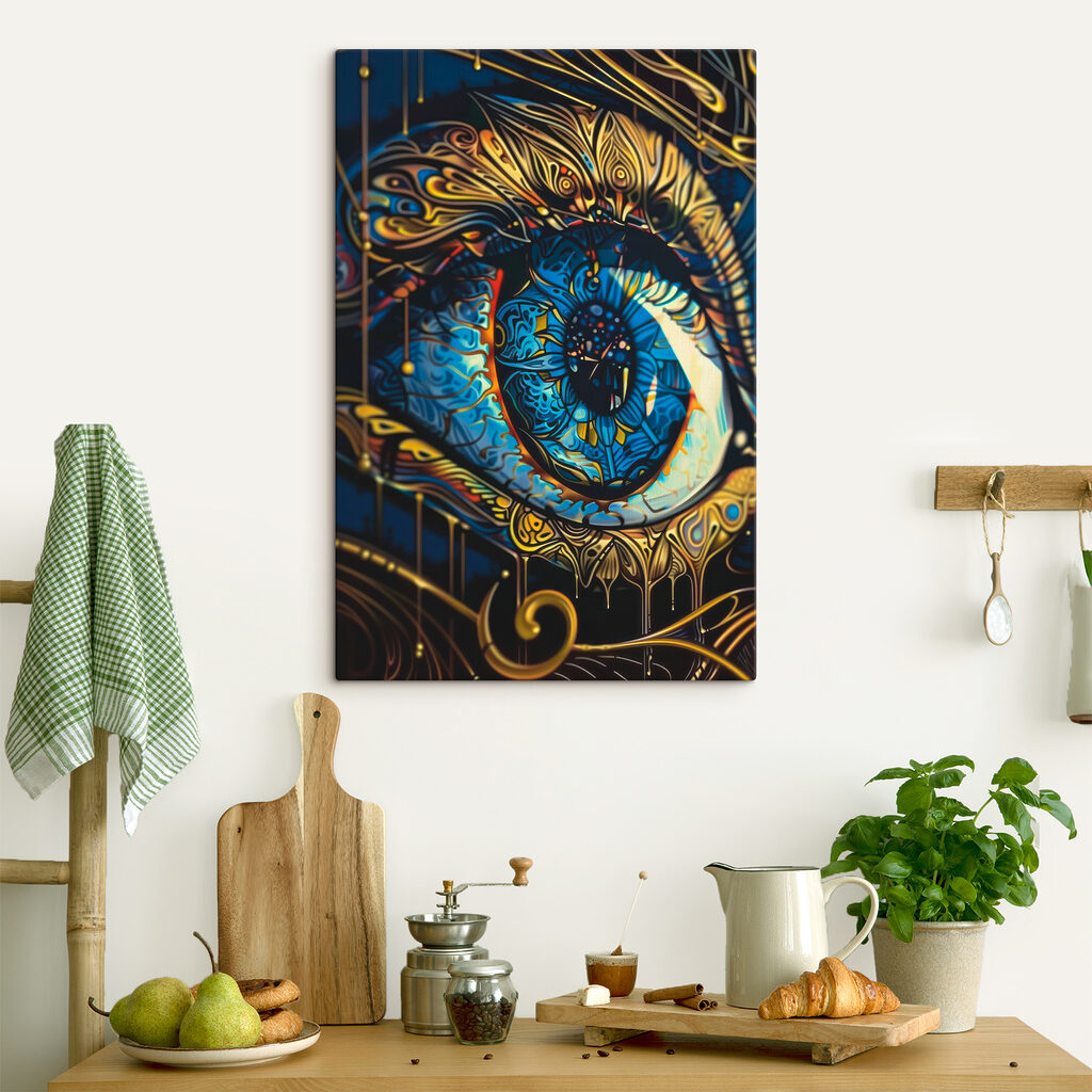 A close up of an eye