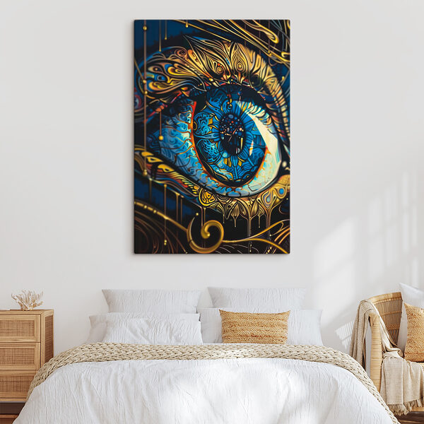A close up of an eye