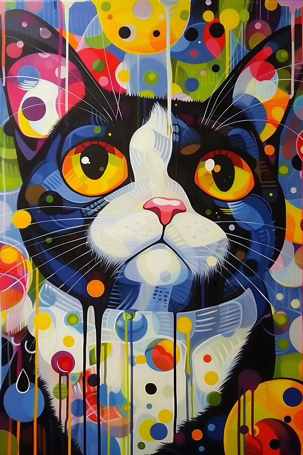 A painting of a cat