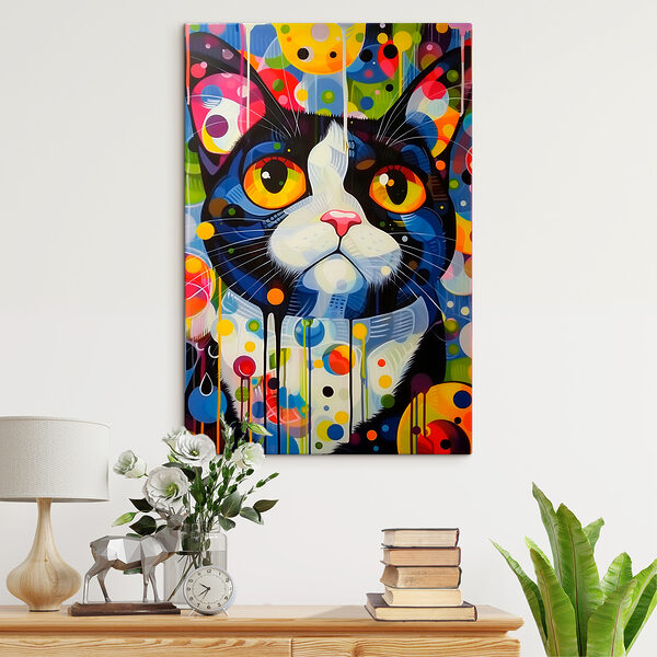 A painting of a cat