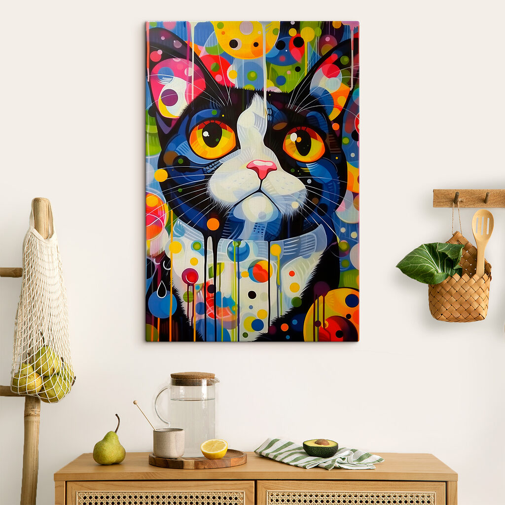 A painting of a cat