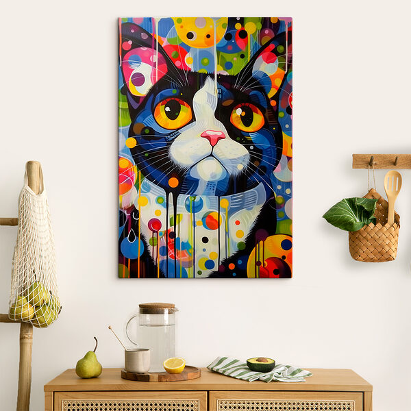 A painting of a cat
