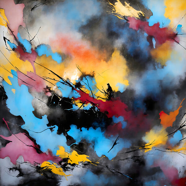 A colorful painting of different colors