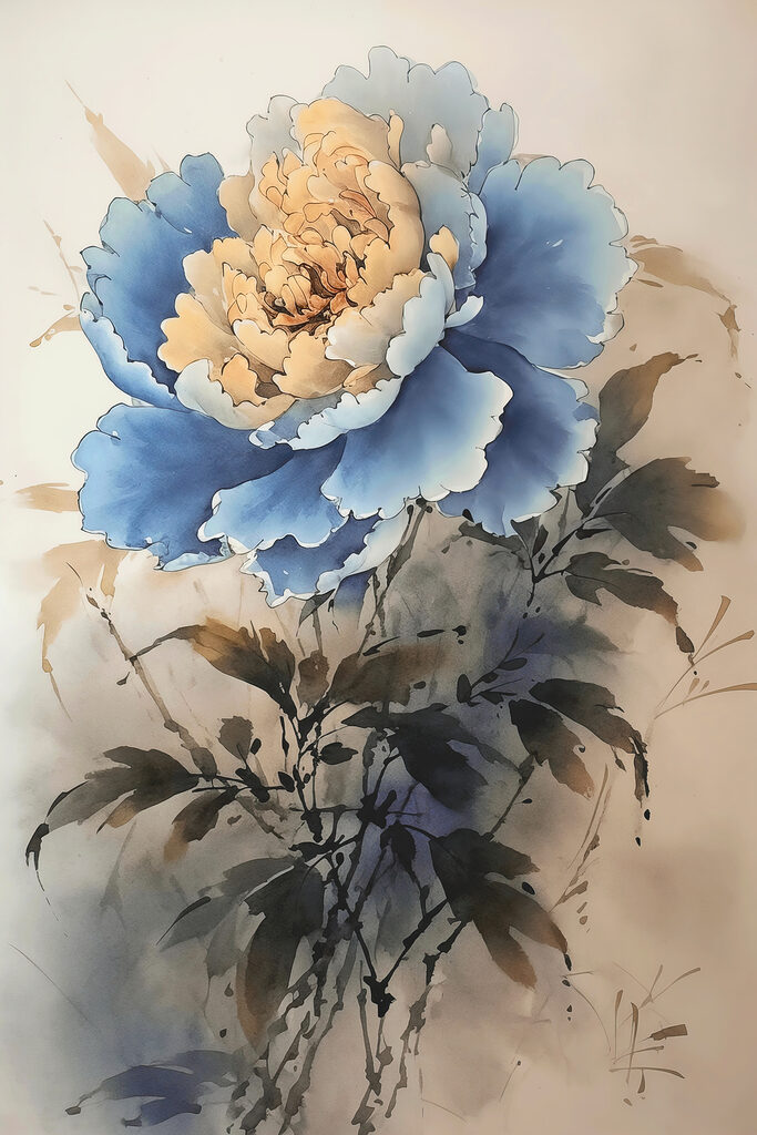 A painting of a flower A painting of a flower