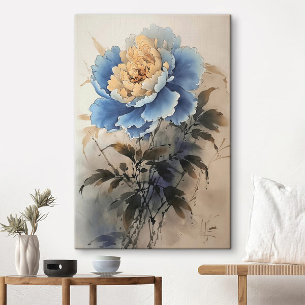 A painting of a flower A painting of a flower