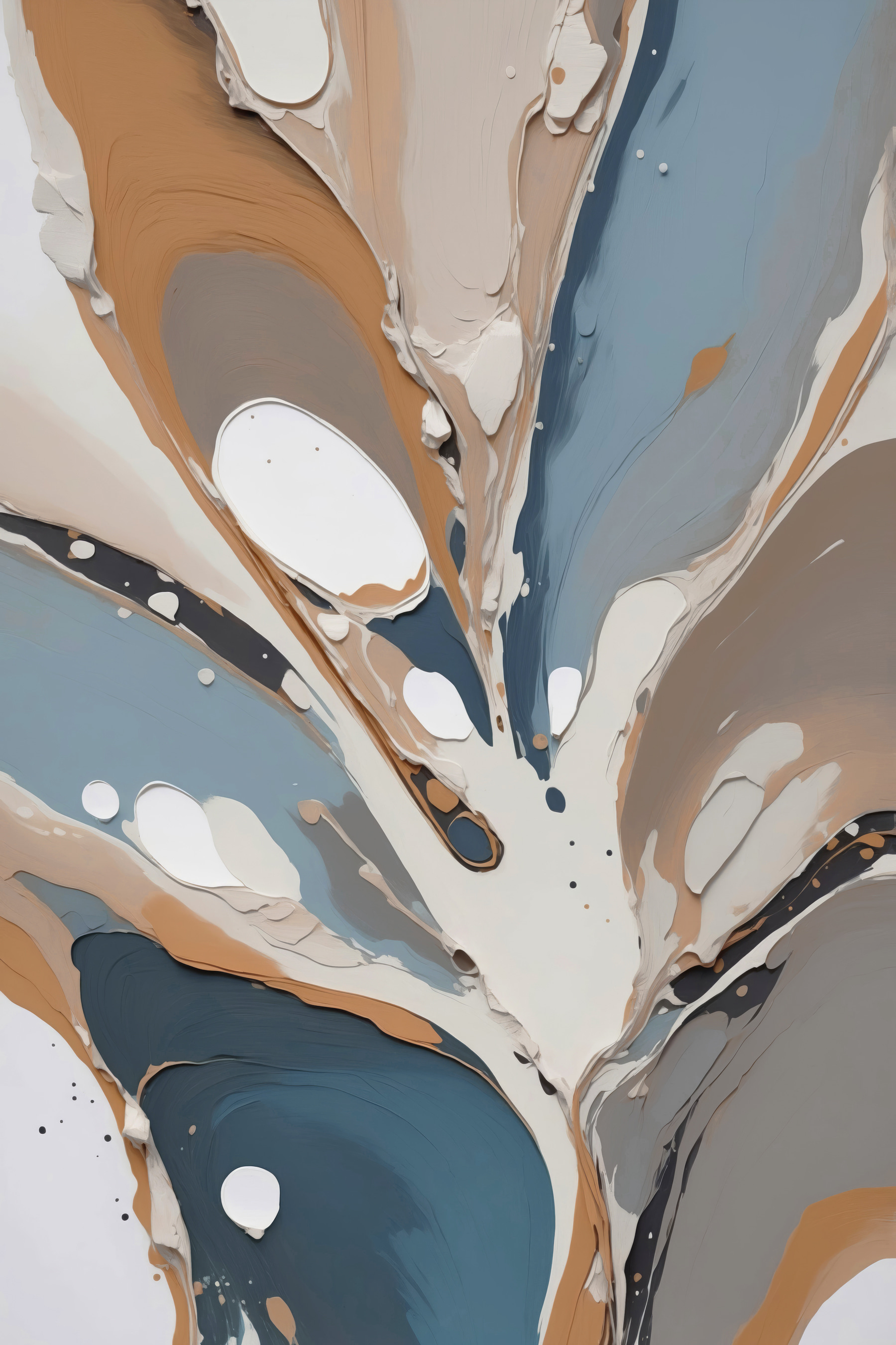A close up of a painting