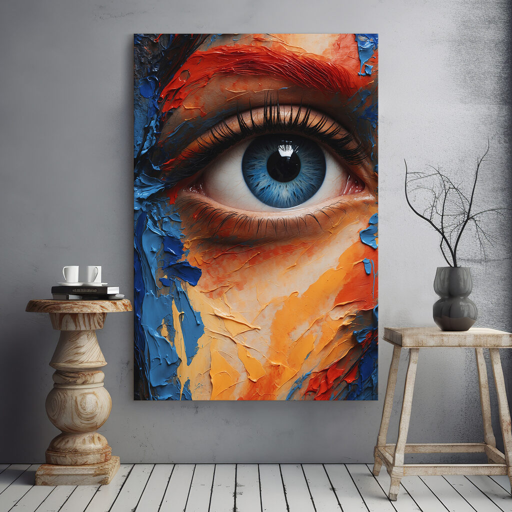 A close up of an eye