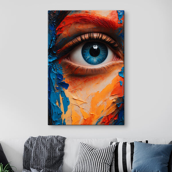 A close up of an eye