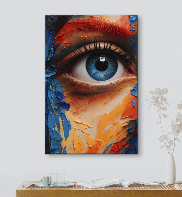 A close up of an eye